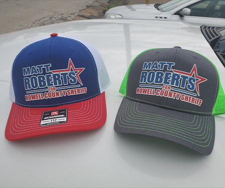 Two Matt Roberts for Howell County Sheriff Hats