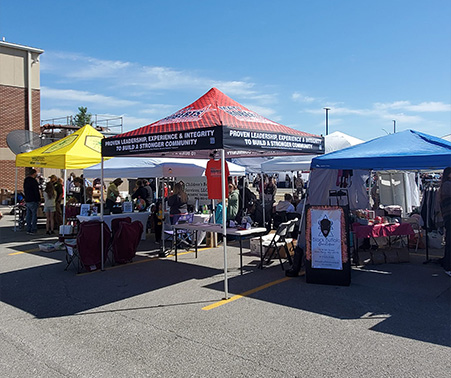 Matt Roberts' Temt at the Explore West Plains Sunshine Festival